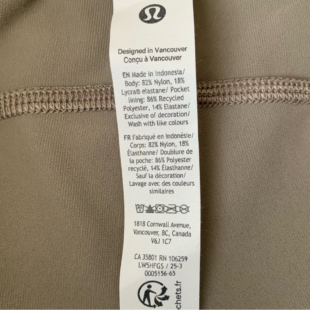 LULULEMON ATHLETICA Define Mid-Rise Track Pant Luon Warm Ash Grey White XS - Picture 12 of 13
